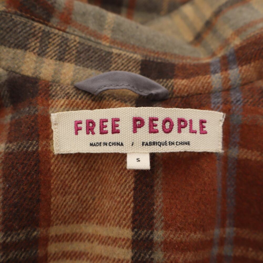 Free People Women’s Sz S Mari Plaid Boxy Blazer Long Sleeve Multicolor Autumn - Picture 5 of 8